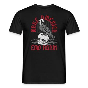 Emoticon Make America Emo Again Emocore Aesthetic - Men's T-Shirt - black - Front - AI Model Male 178 light (178cm)