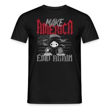 Emoticon Make America Emo Again Emocore Aesthetic - Men's T-Shirt - black - Front - AI Model Male 178 light (178cm)