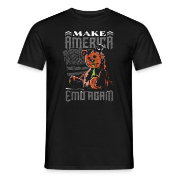 Emoticon Make America Emo Again Emocore Aesthetic - Men's T-Shirt - black - Front - AI Model Male 178 light (178cm)