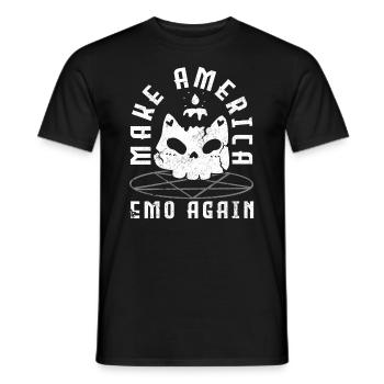 Emoticon Make America Emo Again Emocore Aesthetic - Men's T-Shirt - black - Front - AI Model Male 178 light (178cm)