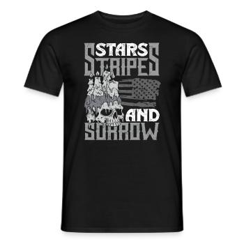 Émoticône Étoiles Rayures et Chagrin Emocore - T-shirt homme - noir - Devant - AI Model Male 178 light (178cm)