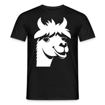 Funny Llama Silhouette Cheeky Fun Llamas - Men's T-Shirt - black - Front - AI Model Male 178 light (178cm)
