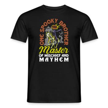 One Spooky Brother Retro Halloween Costume - Männer T-Shirt - Schwarz - Vorne - AI Model Male 178 light (178cm)