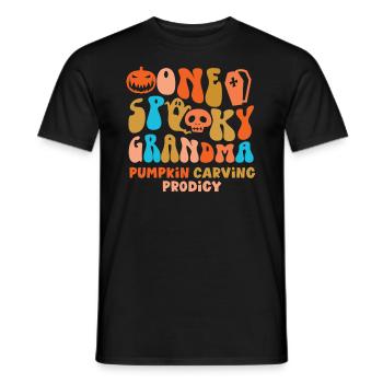 Un costume d’Halloween rétro de grand-mère fantasmagorique - T-shirt homme - noir - Devant - AI Model Male 178 light (178cm)