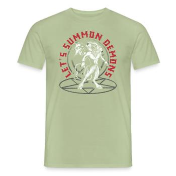 Occult - Men's T-Shirt - sage - Front - AI Model Male 178 light (178cm)
