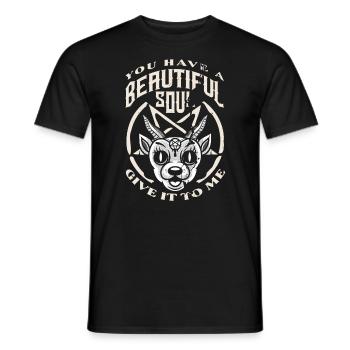 Satan Tu as une belle âme Donnez-le-moi - T-shirt homme - noir - Devant - AI Model Male 178 light (178cm)