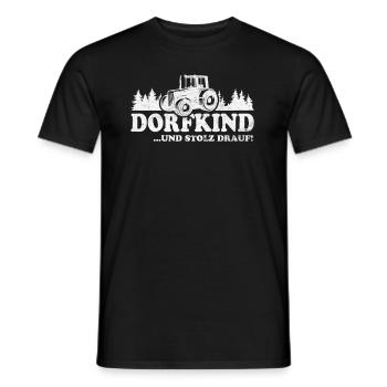 Dorfkind und stolz drauf - Männer T-Shirt - Schwarz - Vorne - AI Model Male 178 light (178cm)
