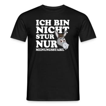Ich Bin Nicht Stur Nur Meinungsstabil - Männer T-Shirt - Schwarz - Vorne - AI Model Male 178 light (178cm)