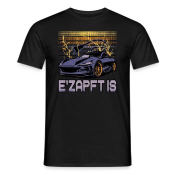 Lustiger Elektrofahrzeug-Witz E'Zapft is - Männer T-Shirt - Schwarz - Vorne - AI Model Male 178 light (178cm)