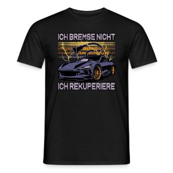 Lustiger Elektrofahrzeug-Witz Team EV E-Auto-Fan - Männer T-Shirt - Schwarz - Vorne - AI Model Male 178 light (178cm)