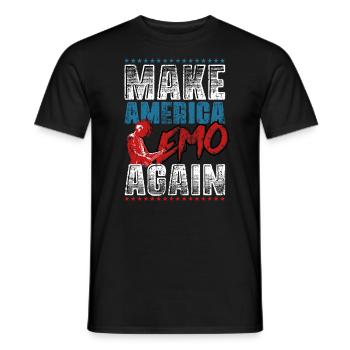 Emoticon Make America Emo Again Emocore Aesthetic - Men's T-Shirt - black - Front - AI Model Male 178 light (178cm)