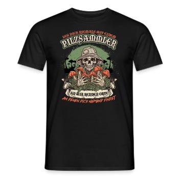 Pilzsammler Pilze sammeln Schwammerlsuche - Männer T-Shirt - Schwarz - Vorne - AI Model Male 178 light (178cm)