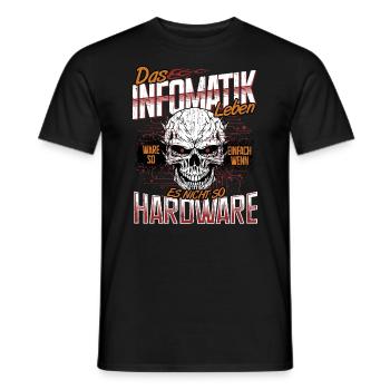 Informatiker Spruch Software Entwickler Nerd IT - Männer T-Shirt - Schwarz - Vorne - AI Model Male 178 light (178cm)