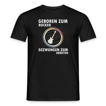 Rockmusik - Männer T-Shirt - Schwarz - Vorne - AI Model Male 178 light (178cm)