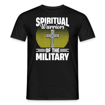 Geistliche Krieger Des Militärs, Kaplan - Männer T-Shirt - Schwarz - Vorne - AI Model Male 178 light (178cm)