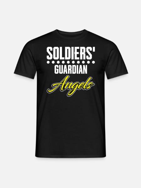 Soldaten, Schutzengel, Kaplan - Männer T-Shirt - Schwarz