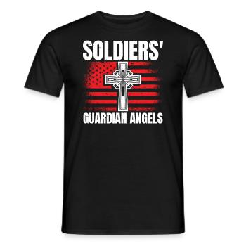 Soldaten, Schutzengel, Kaplan - Männer T-Shirt - Schwarz - Vorne - AI Model Male 178 light (178cm)