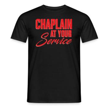 Seelsorger Zu Ihren Diensten, Kaplan - Männer T-Shirt - Schwarz - Vorne - AI Model Male 178 light (178cm)