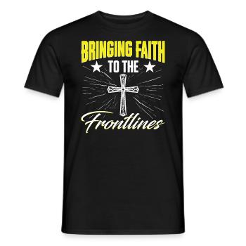 Glauben An Die Front Bringen, Kaplan - Männer T-Shirt - Schwarz - Vorne - AI Model Male 178 light (178cm)
