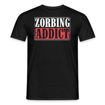 Zorbing Addict, Zorbing - T-shirt homme - noir - Devant - AI Model Male 178 light (178cm)