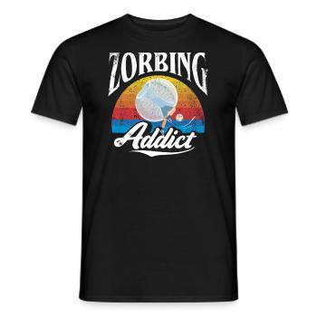 Zorbing Addict, Zorbing - T-shirt homme - noir - Devant - AI Model Male 178 light (178cm)