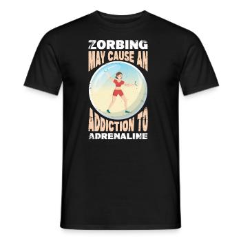 Zorbing peut causer une dépendance à l’adrénaline - T-shirt homme - noir - Devant - AI Model Male 178 light (178cm)