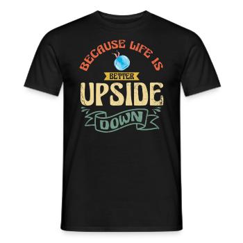 Parce que la vie est à l’envers, zorbing - T-shirt homme - noir - Devant - AI Model Male 178 light (178cm)
