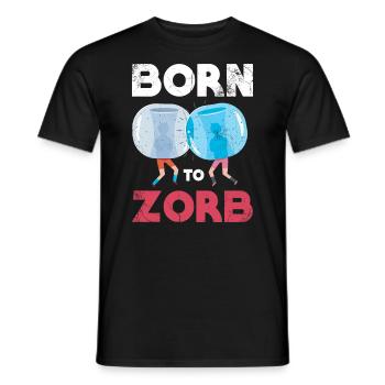 Né de Zorb, Zorbing - T-shirt homme - noir - Devant - AI Model Male 178 light (178cm)