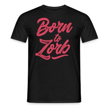 Né de Zorb, Zorbing - T-shirt homme - noir - Devant - AI Model Male 178 light (178cm)