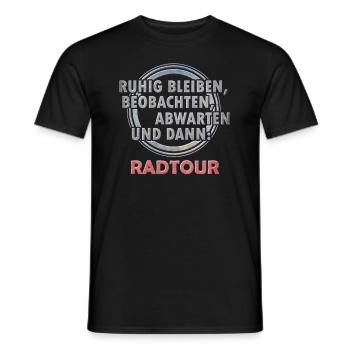 Fahrradtour Fahrrad - Männer T-Shirt - Schwarz - Vorne - AI Model Male 178 light (178cm)