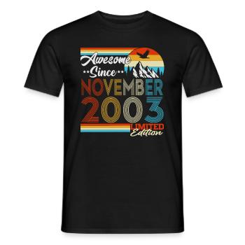 November 2003 Vintage Vintage Retro Birthday - Men's T-Shirt - black - Front - AI Model Male 178 light (178cm)