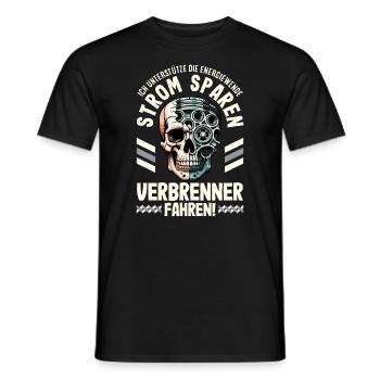 Energiewende Strom Sparen Verbrenner Fahren - Männer T-Shirt - Schwarz - Vorne - AI Model Male 178 light (178cm)