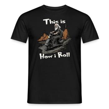 Comment faire rouler des trottinettes électriques amusantes pour - T-shirt homme - noir - Devant - AI Model Male 178 light (178cm)