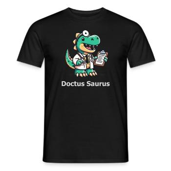 Doctus Saurus Arzt Doktor - Männer T-Shirt - Schwarz - Vorne - AI Model Male 178 light (178cm)