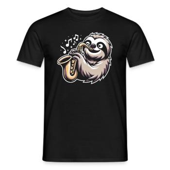 Saxophone - T-shirt homme - noir - Devant - AI Model Male 178 light (178cm)