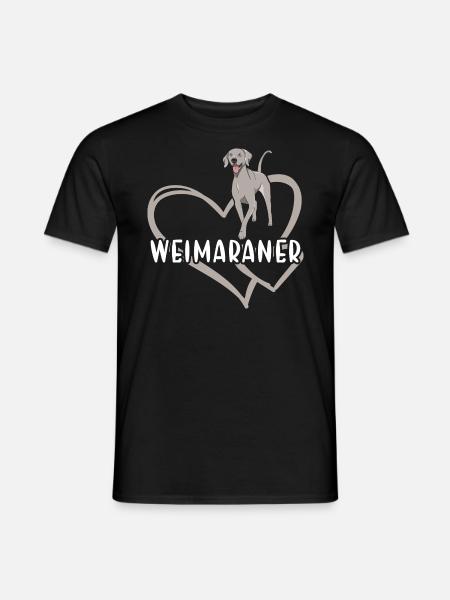 Weimaraner Heart - Männer T-Shirt - Schwarz