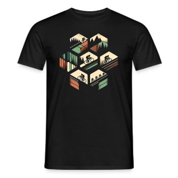 Bicyclette - T-shirt homme - noir - Devant - AI Model Male 178 light (178cm)
