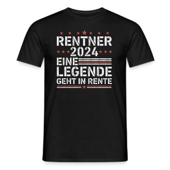 Rentner 2024 eine legende geht in rente - Männer T-Shirt - Schwarz - Vorne - AI Model Male 178 light (178cm)