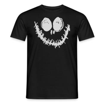 visage, bande dessinée, halloween, monstre - T-shirt homme - noir - Devant - AI Model Male 178 light (178cm)