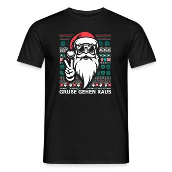 cooler Weihnachtsmann - Männer T-Shirt - Schwarz - Vorne - AI Model Male 178 light (178cm)