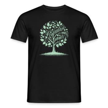 Musique d’arbre - T-shirt homme - noir - Devant - AI Model Male 178 light (178cm)