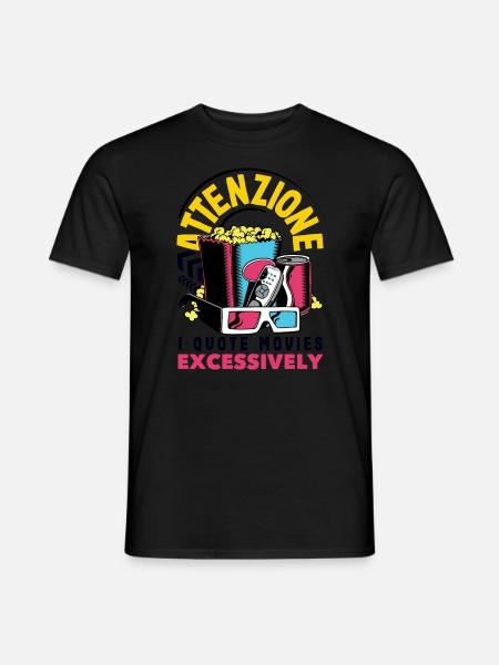 Attenzione Movie Quote - Men's T-Shirt - black