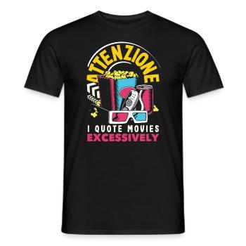 Attenzione Movie Quote - Men's T-Shirt - black - Front - AI Model Male 178 light (178cm)