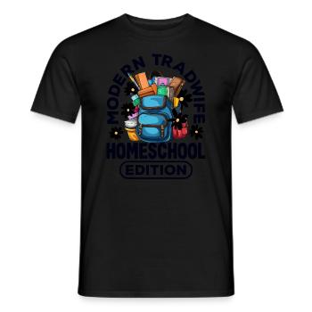 Classic Homeschool Mom Tradwife Homeschooling - Men's T-Shirt - black - Front - AI Model Male 178 light (178cm)