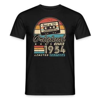 Original Since 1954 Vintage Gift Birthday - Men's T-Shirt - black - Front - AI Model Male 178 light (178cm)