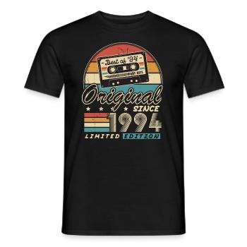 Original depuis 1994 Vintage cadeau d’anniversaire - T-shirt homme - noir - Devant - AI Model Male 178 light (178cm)