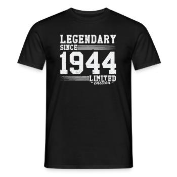 Legendary Since 1944 Vintage Birthday Gift - Men's T-Shirt - black - Front - AI Model Male 178 light (178cm)