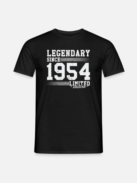 Legendär seit 1954 Jahrgang Geburtstag Geschenk - Männer T-Shirt - Schwarz