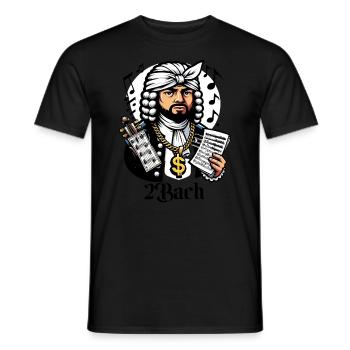 2Bach Funny Internet Meme Crossover Music - Men's T-Shirt - black - Front - AI Model Male 178 light (178cm)