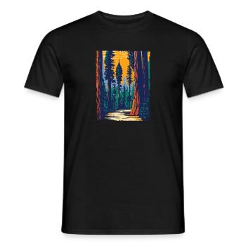 Die Natur Ruft Lets The Adventure Begins - Männer T-Shirt - Schwarz - Vorne - AI Model Male 178 light (178cm)